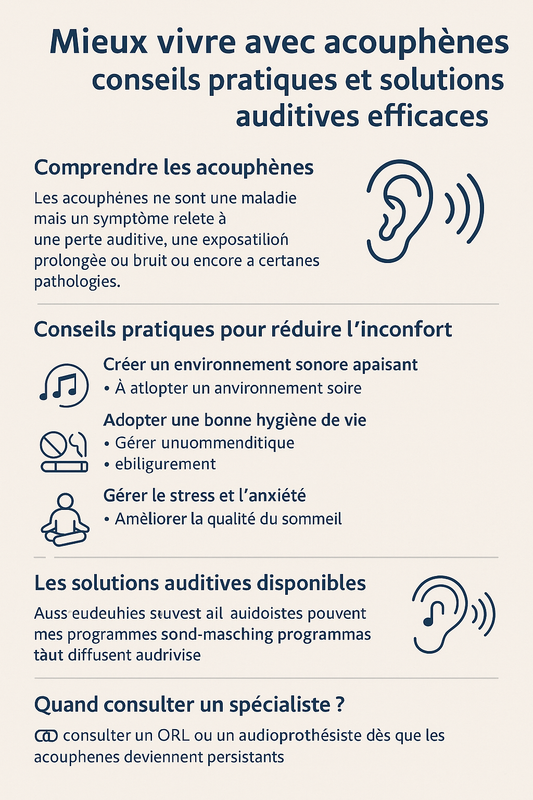 Mieux vivre avec les acouphènes : conseils pratiques et solutions auditives efficaces